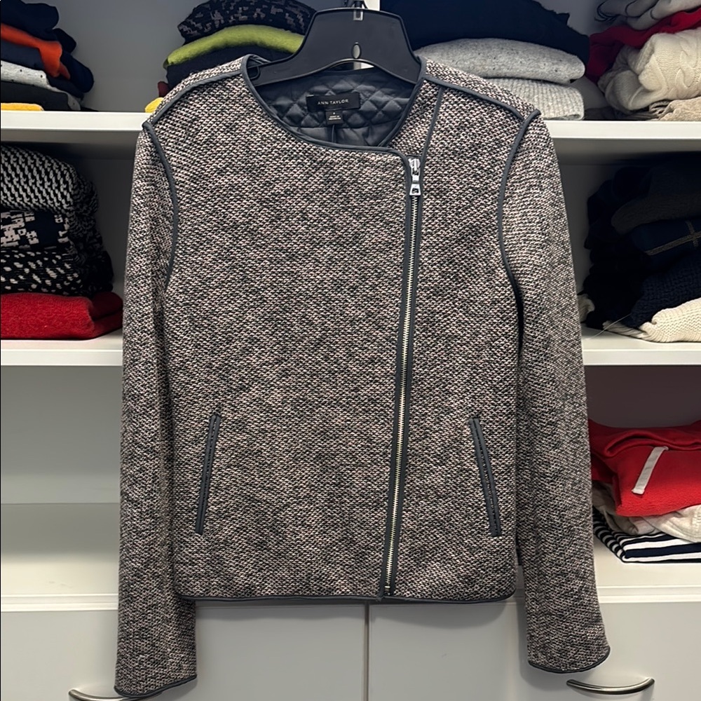 Ann Taylor NWT Tweed Biker Jacket - Picture 6 of 10